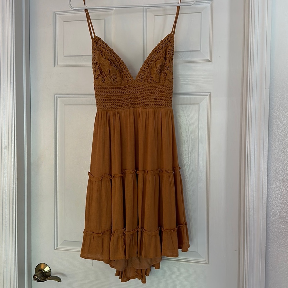 Mustard Brown Beach Sundress!